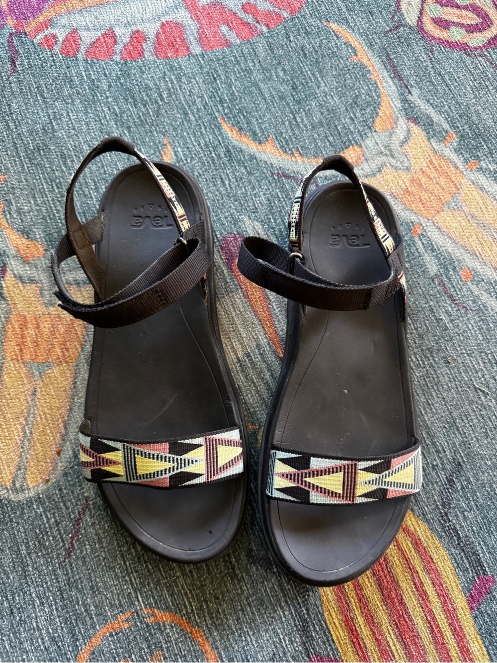 Teva • Women’s Black Sandals with Geometric Straps
